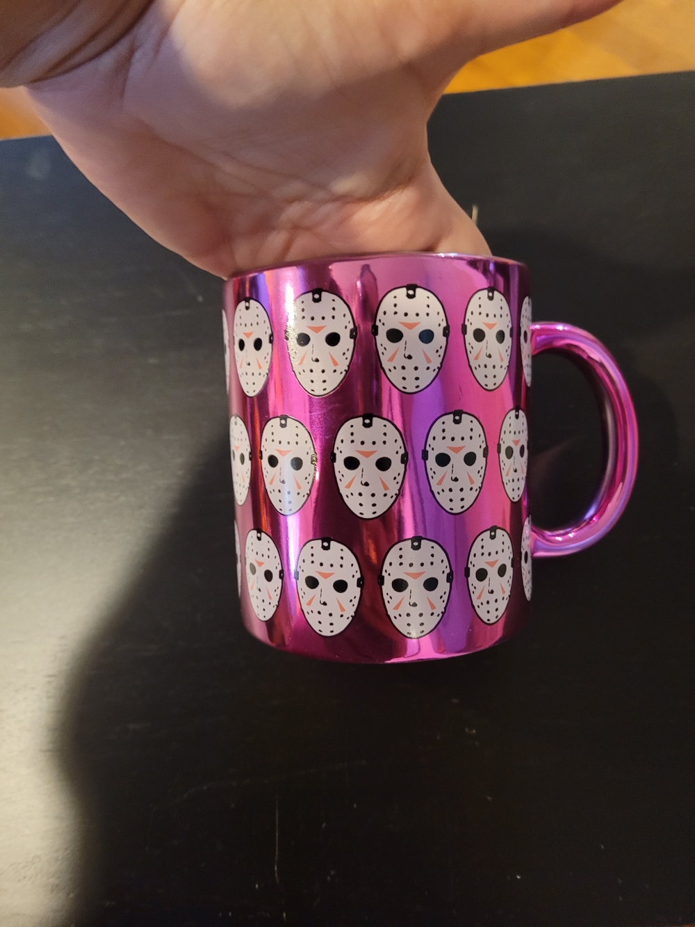 Metallic Pink Horror Jason Vorhees Mug